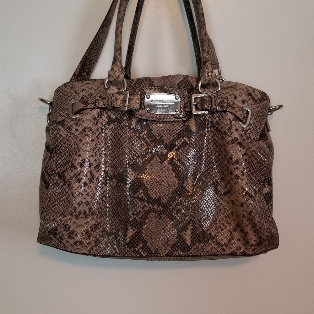 Michael Kors snake skin hobo bag